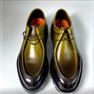 Santoni Green Derby - Size 8 US (runs half number bigger 8 1/2)